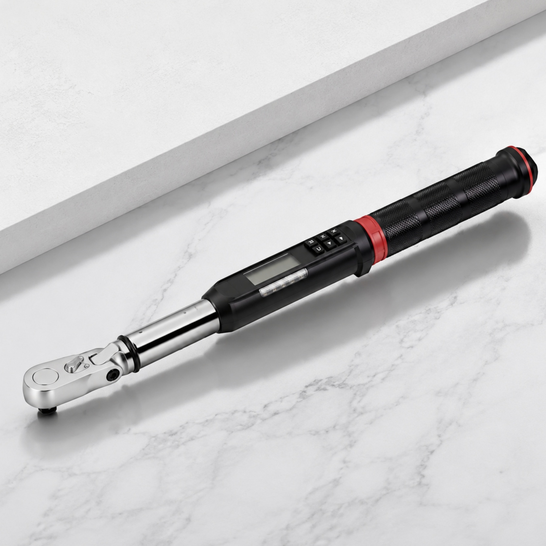 3/8" Drive Flex-Head Torque Wrench – 5–125 ft-lb, Digital with LED & Vibration Alerts