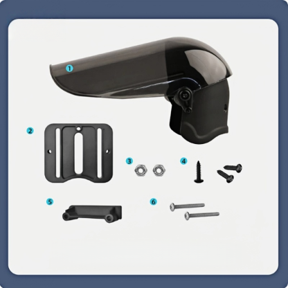Extended Motorcycle Phone Visor – Adjustable Sun & Rain Shield