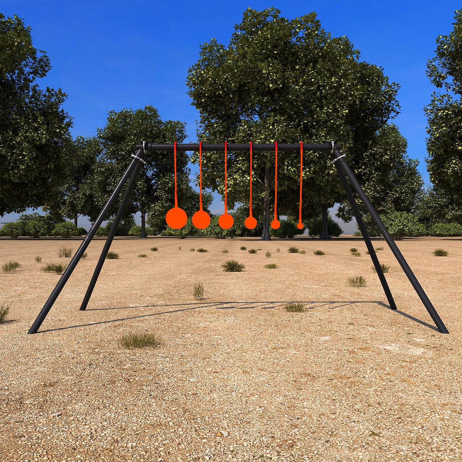 AR500 1/4" Spinner Targets – 1"–3.5", Neon Orange, Durable