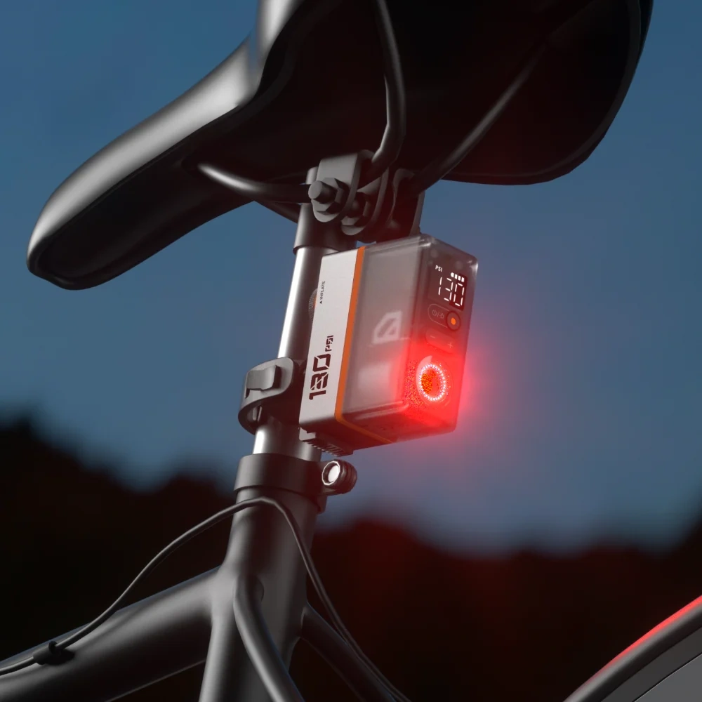 Mini Electric Tire Pump with Digital Gauge & LED Light