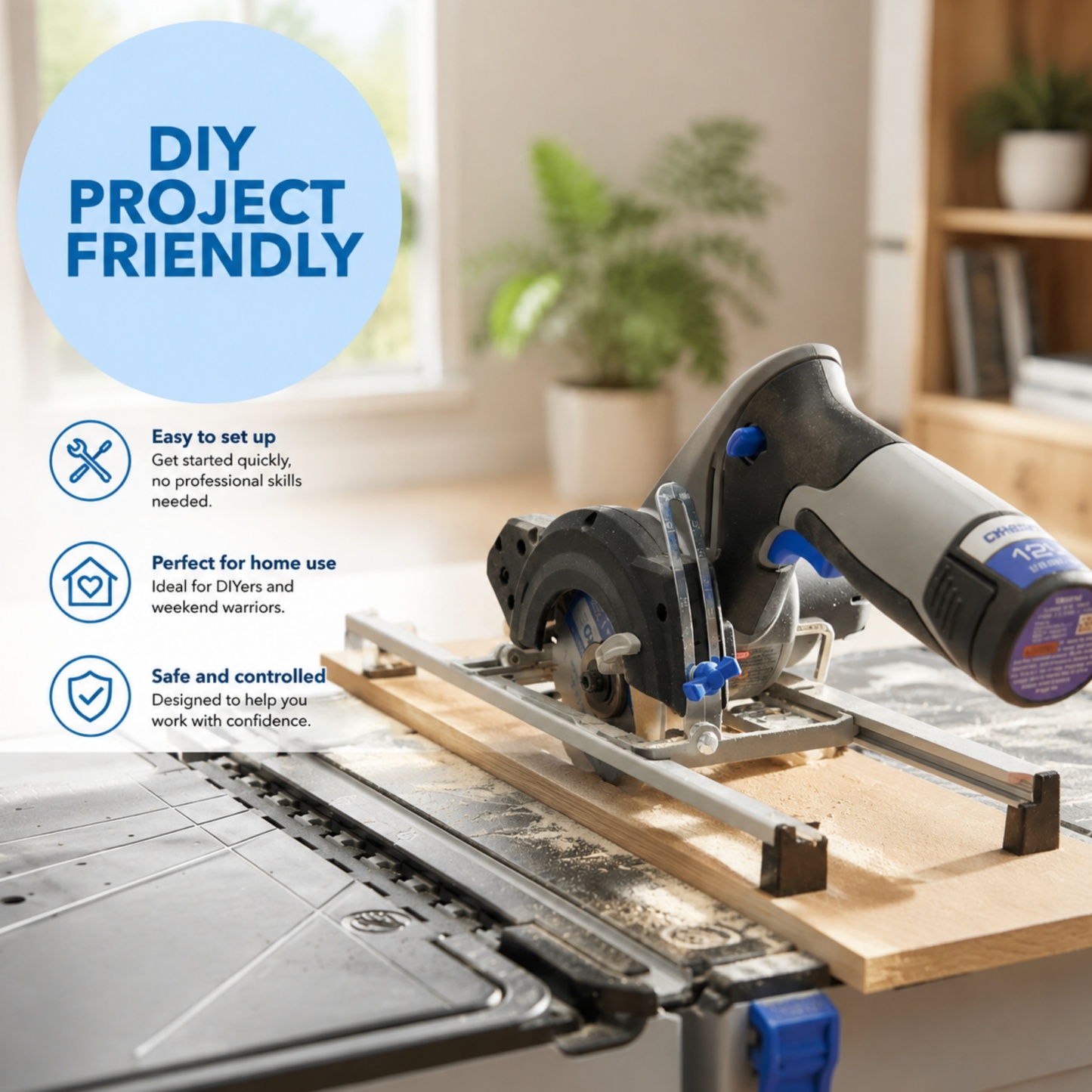 Portable Cutting Workstation – 4-in-1 Saw Station with 12V Brushless Circular Saw