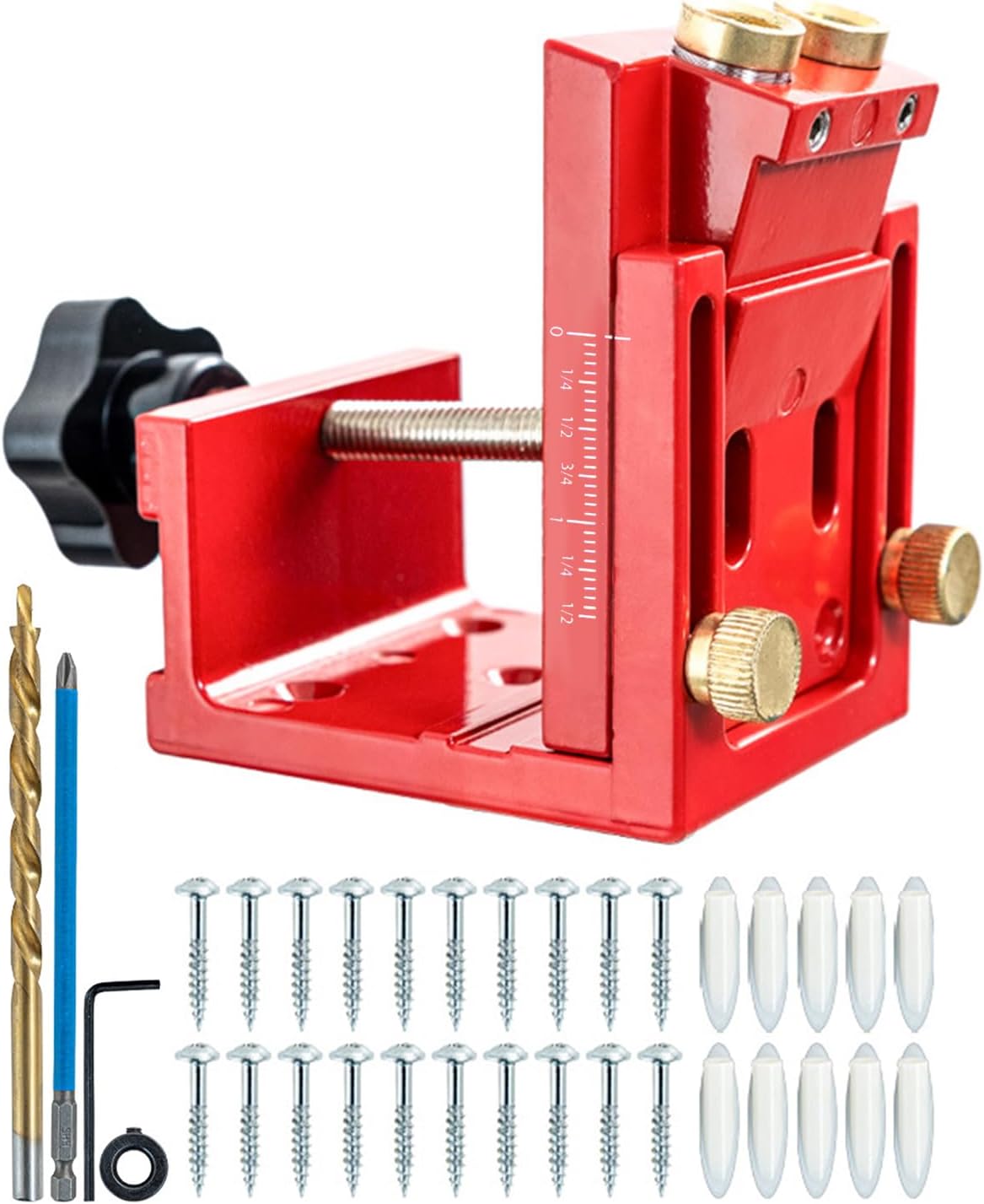 Adjustable Pocket Hole Jig Drill Guide