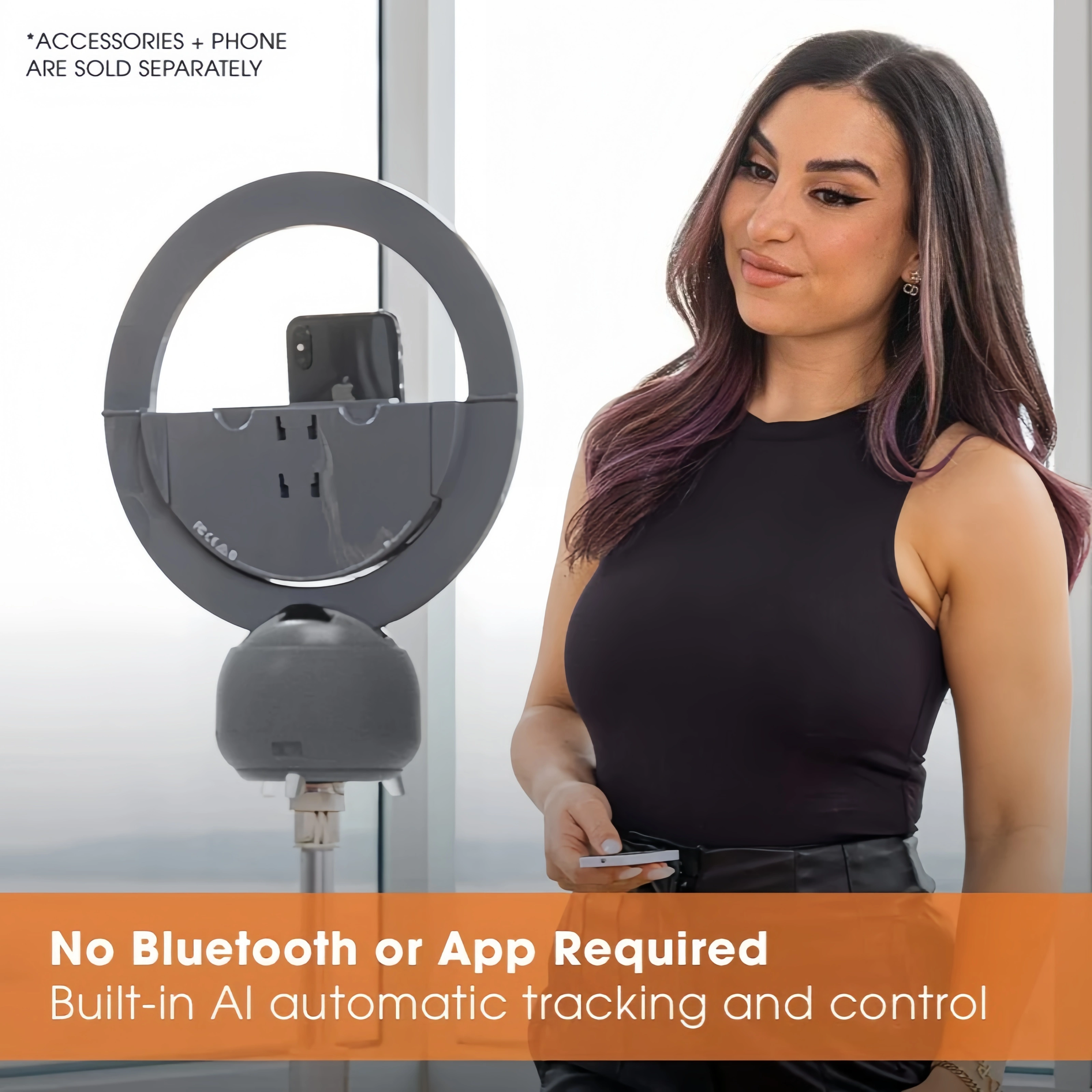 2‑Axis AI Auto Face Tracker – Smart Phone Holder for Filming