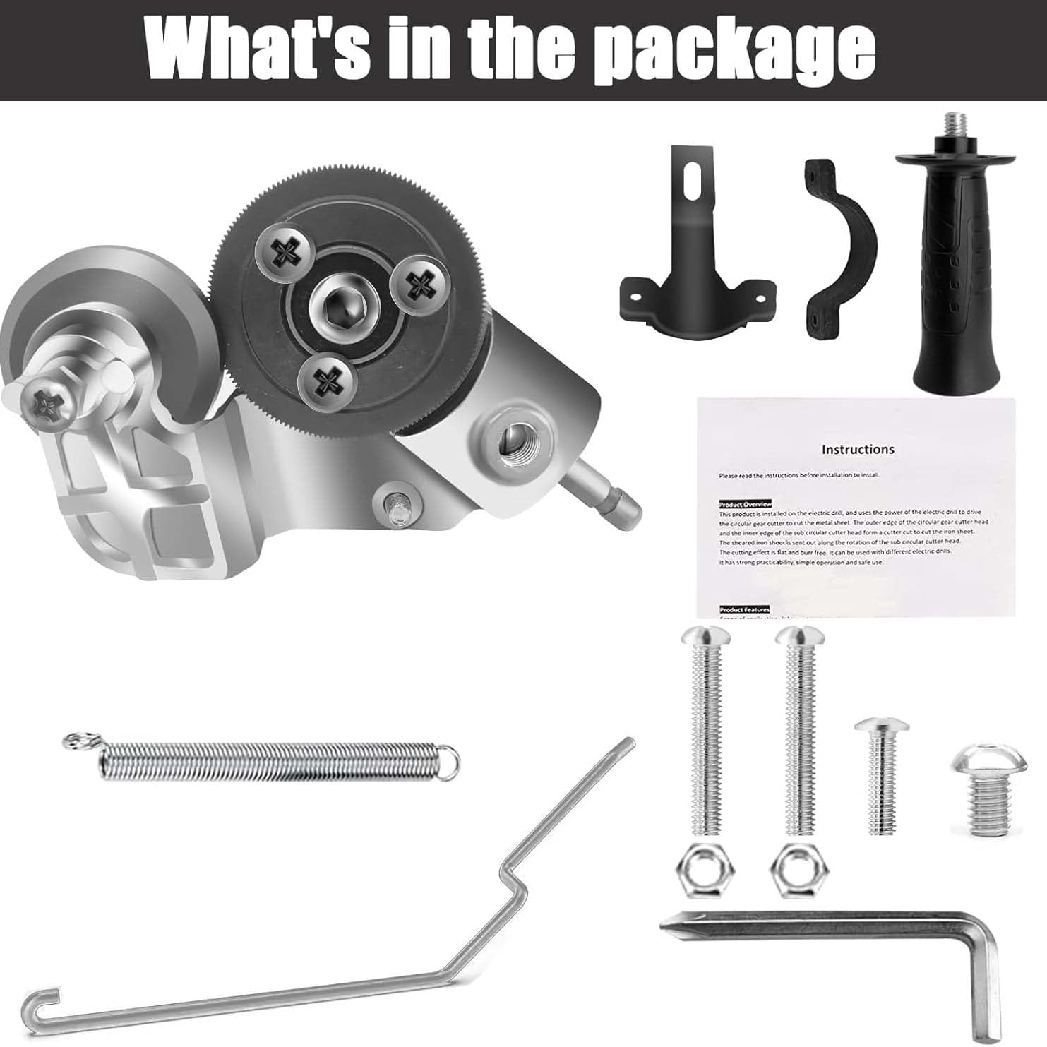 Sheet metal cutting drill bits and accessories, electric drill shearing accessories and cutters