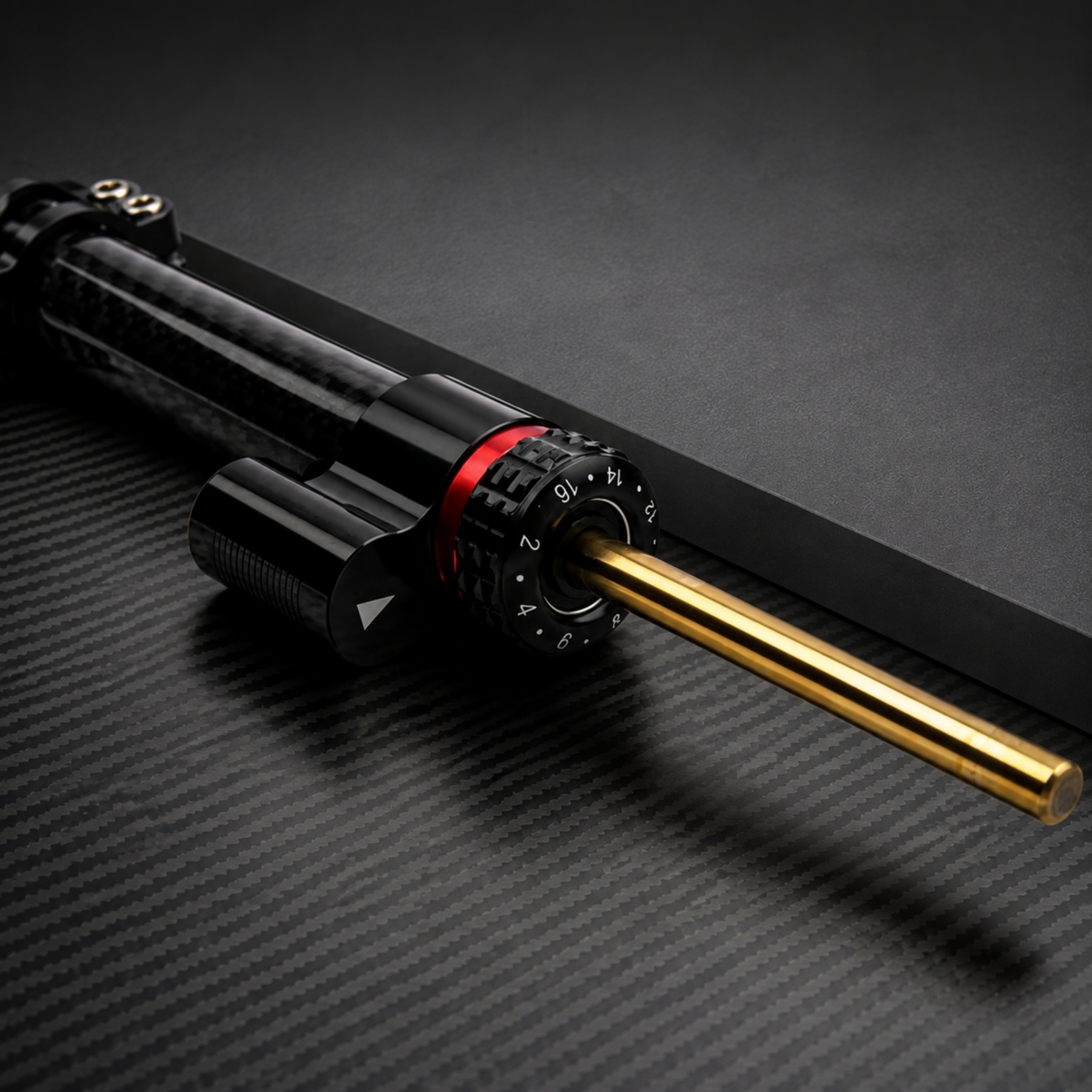 Universal Motorcycle Steering Damper – Adjustable Stabilizer with Carbon Fiber Finish
