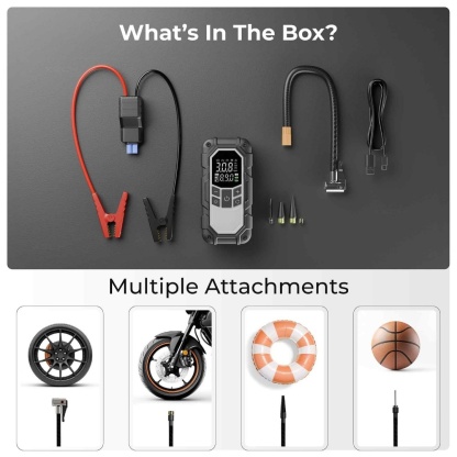 4-in-1 Car Jump Starter with Portable Tire Inflator