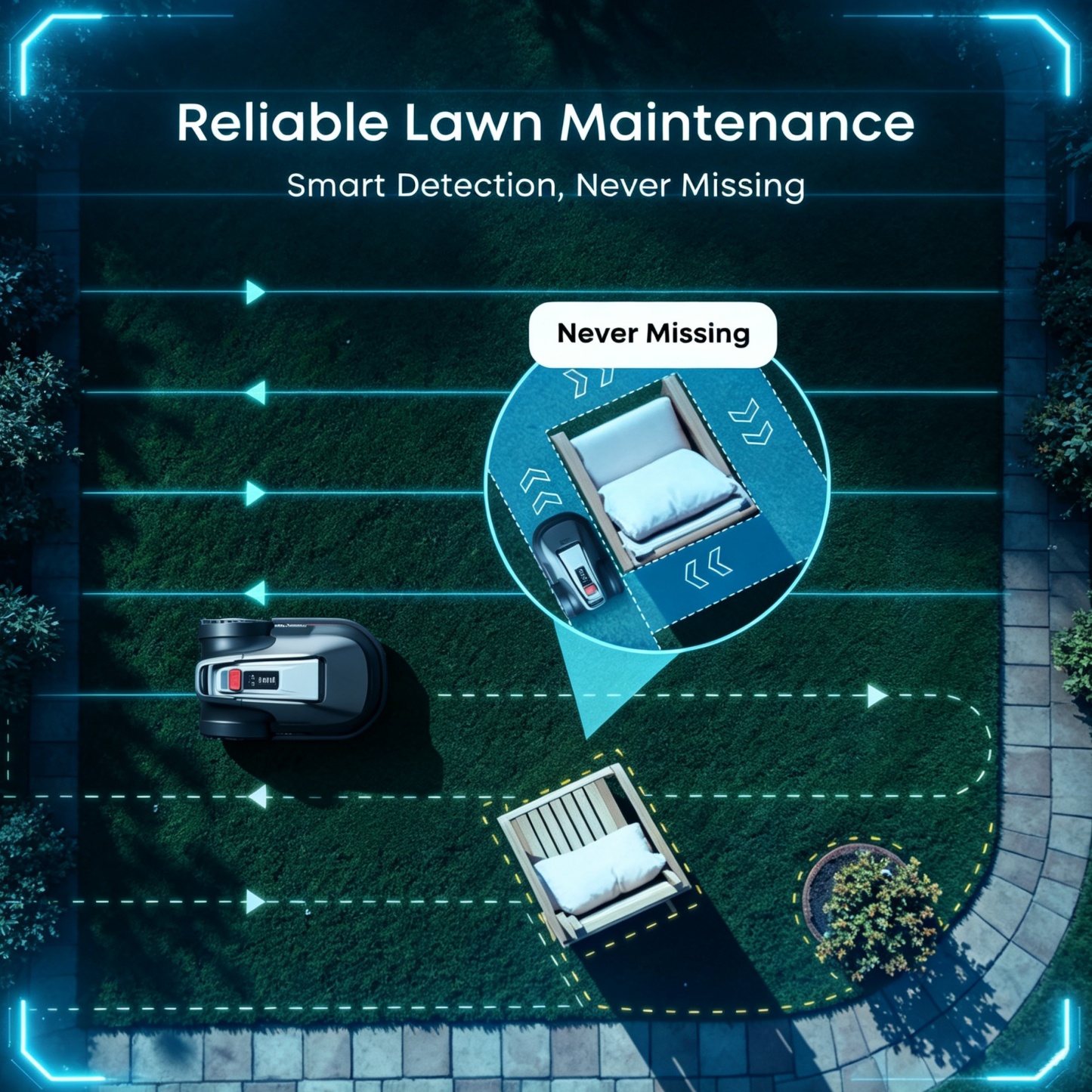 Robotic Lawn Mower – Automatic Mapping, Pure Visual Navigation for 0.2‑Acre Lawns