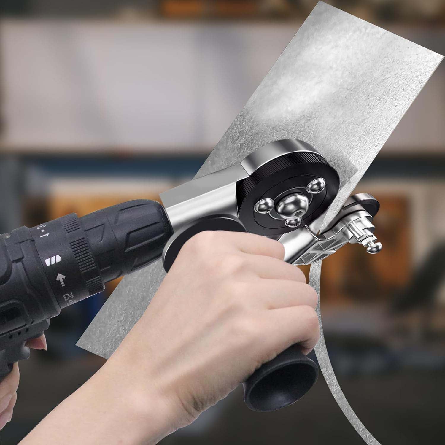 Sheet metal cutting drill bits and accessories, electric drill shearing accessories and cutters
