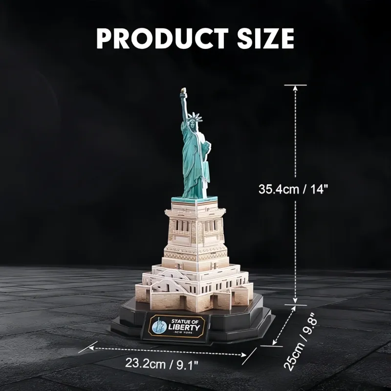 3D Puzzle LED Statue of Liberty – Colorful Lights, Educational Building Kit