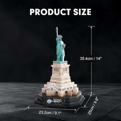 3D Puzzle LED Statue of Liberty – Colorful Lights, Educational Building Kit