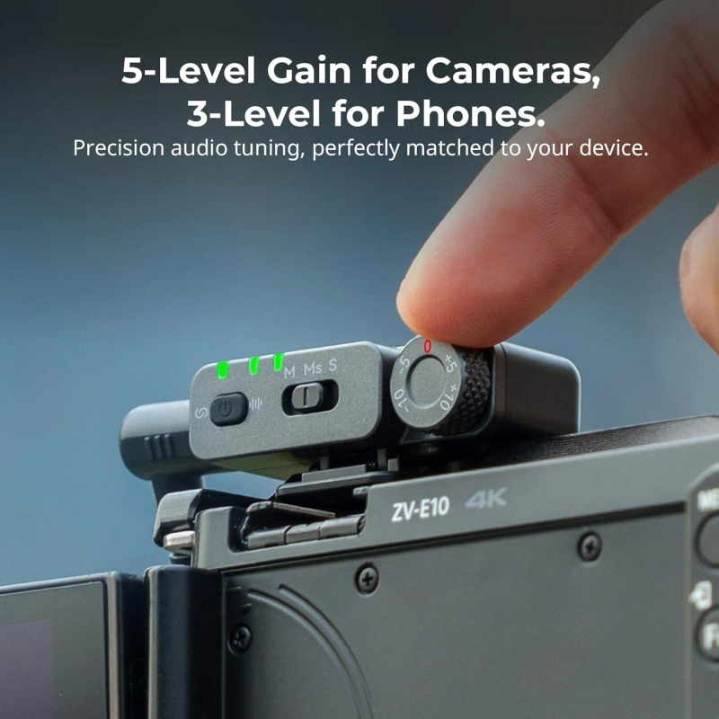 Wireless Lavalier Mic System – 2 TX + 2 RX, Noise Cancelling, 48h Battery