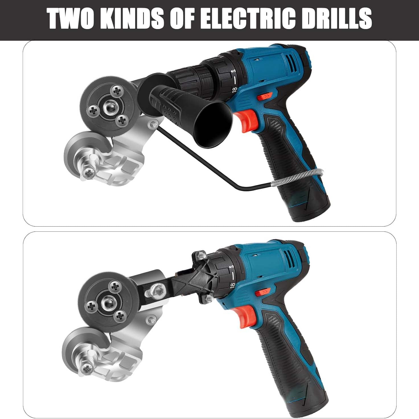 Sheet metal cutting drill bits and accessories, electric drill shearing accessories and cutters