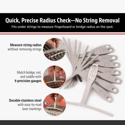 Guitar String Under-Radius Gauge Set