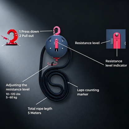 Heavy-Duty Resistance Rope – Portable Friction‑Based Training System