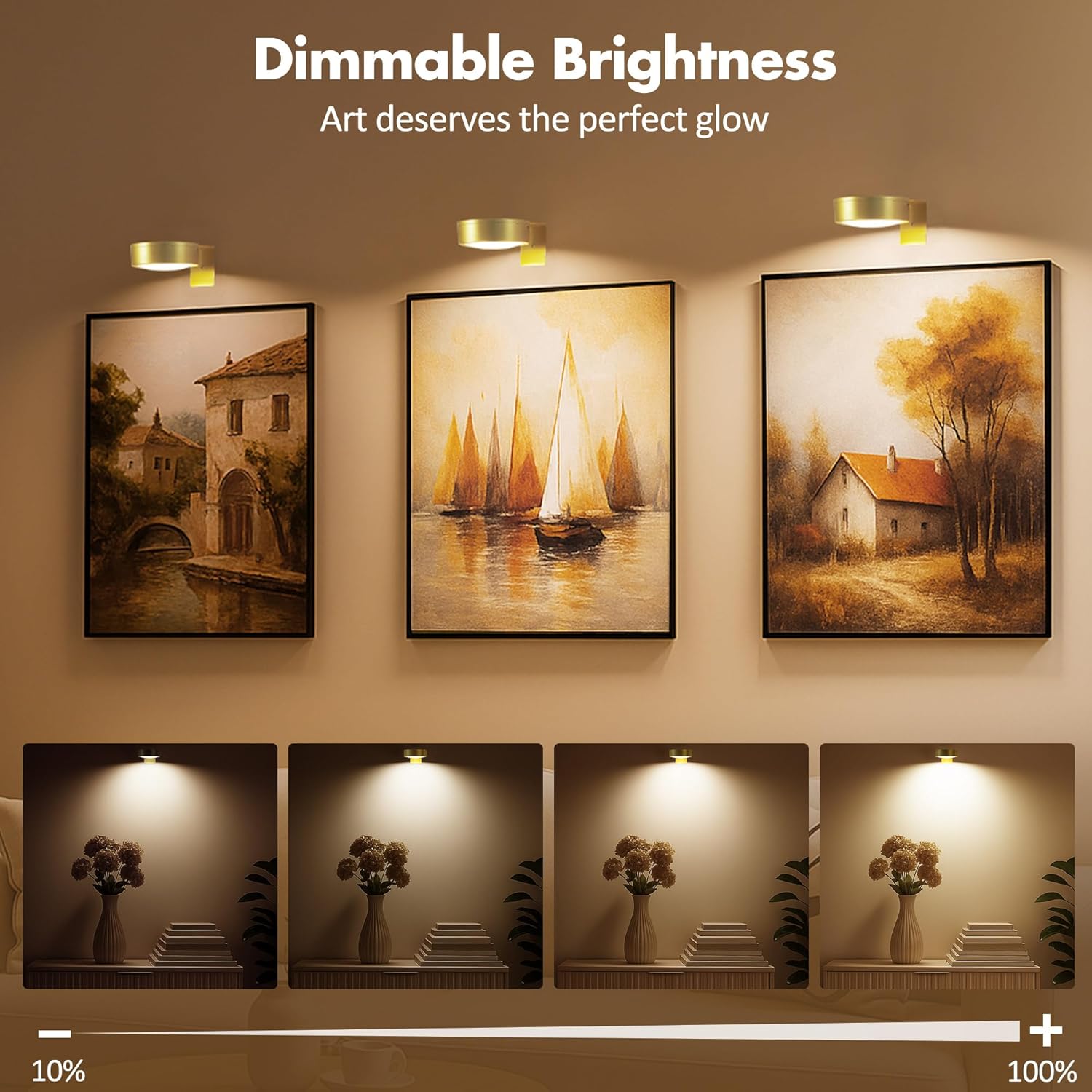 Magnetic LED Artwork Display Light with 13 Lighting Modes