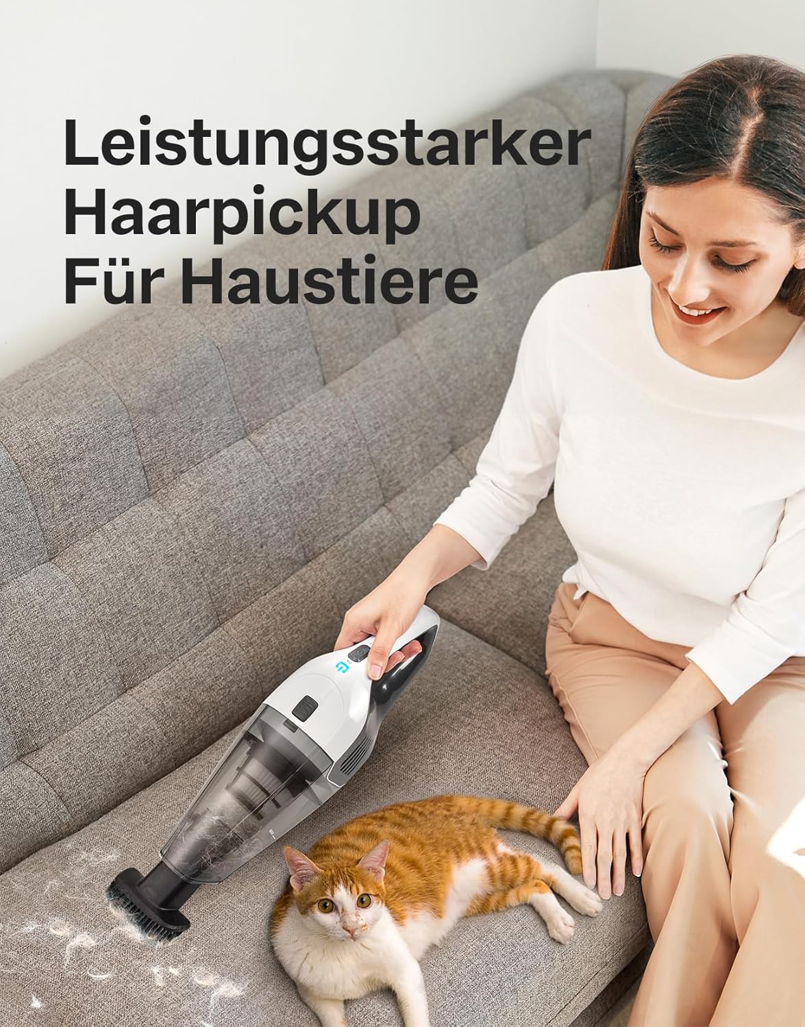 Portable Rechargeable Handheld Vacuum with Long Runtime & Washable HEPA Filter