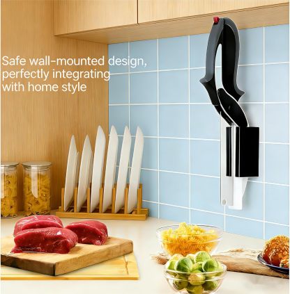 2 in 1 Kitchen Scissors for Food, Separable Stainless Steel Barbecue Steak Cutting Shears, Detachable Multi Function Kitchen Cutter for Vegetable Fruit & Meat