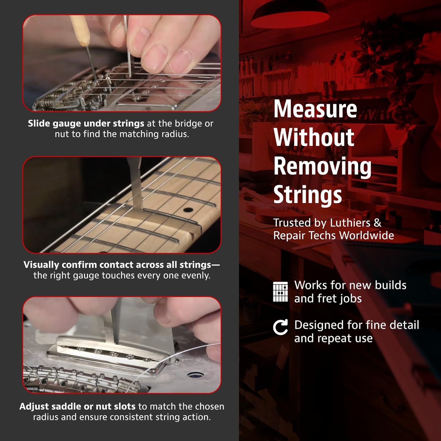 Guitar String Under-Radius Gauge Set