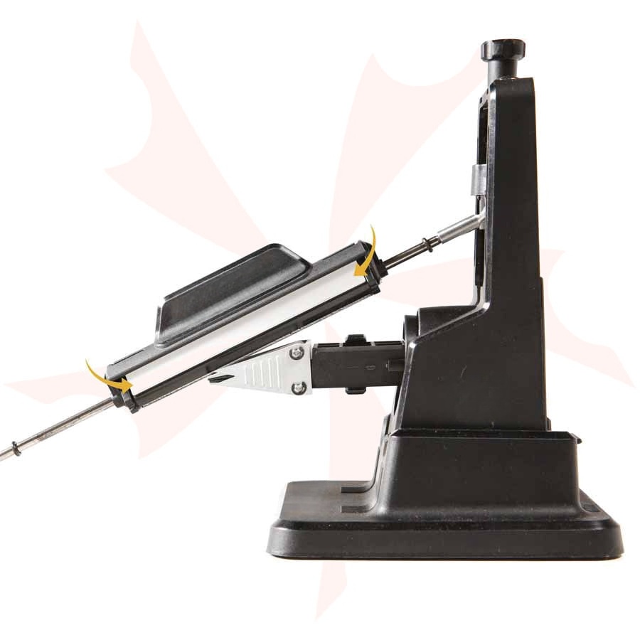Adjustable Fixed-Angle Knife Sharpener with 3 Grinding Grits