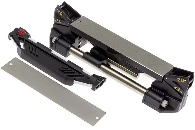 Adjustable Guided Knife Sharpening System with Magnetic Stability Base
