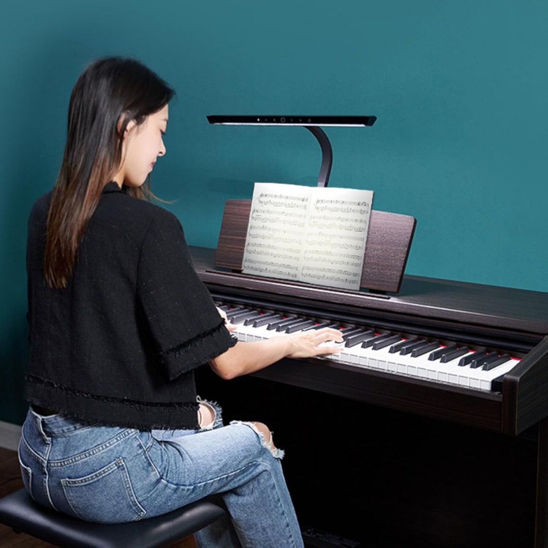 5-Level LED Piano Light with Memory & Gooseneck