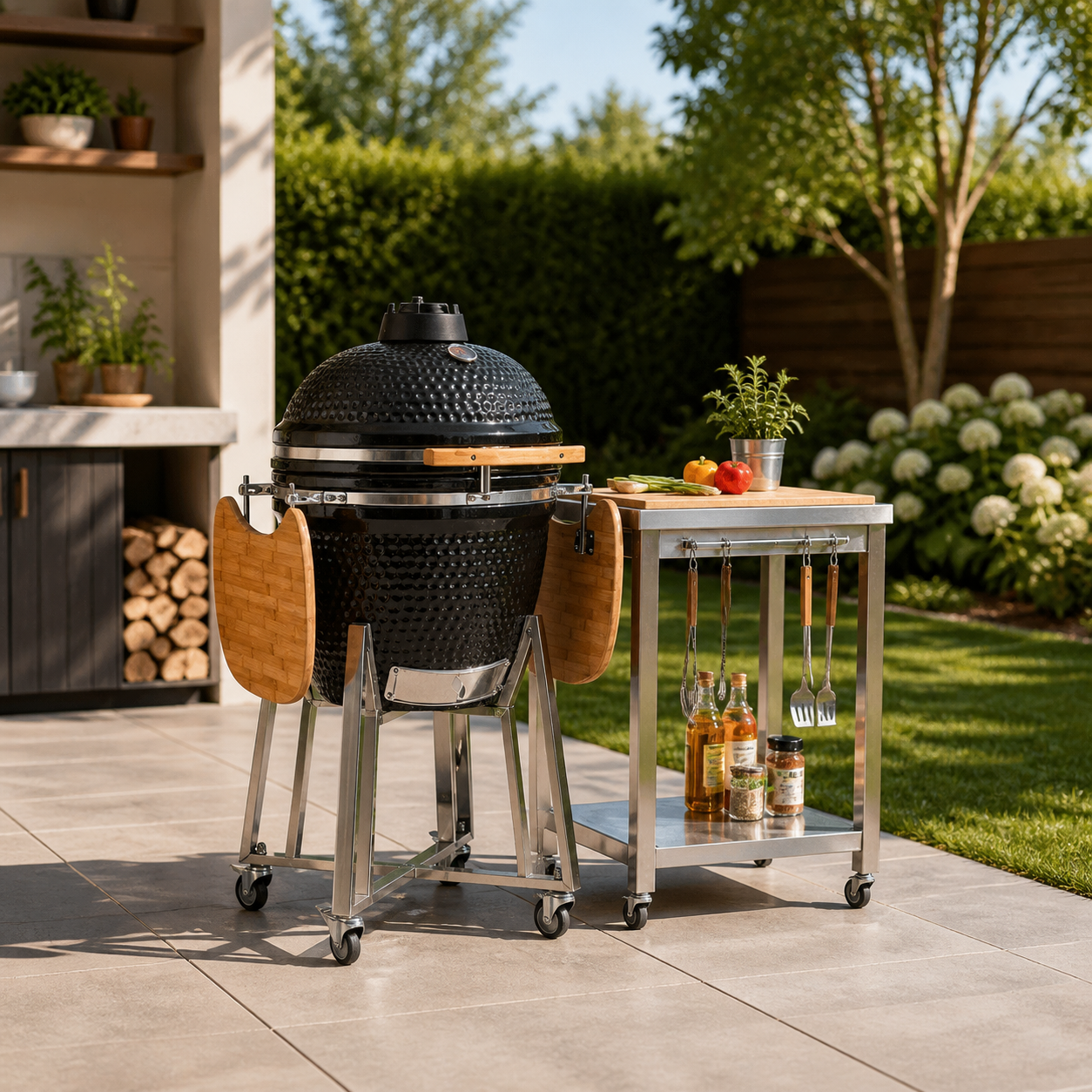 🔥 23-Inch Ceramic Charcoal Grill