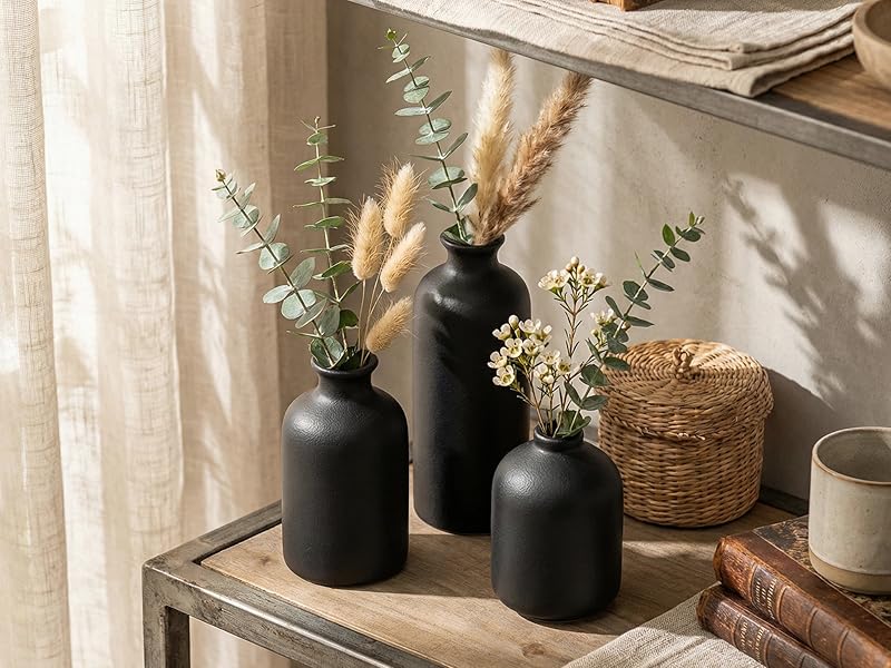 Small Black Vases