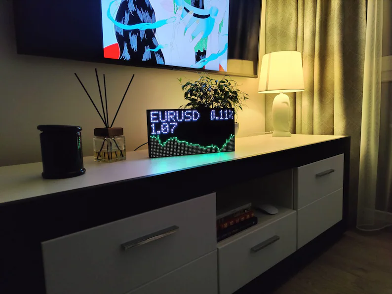 Stock Ticker Forex Crypto LIVE Price WiFi LED Display