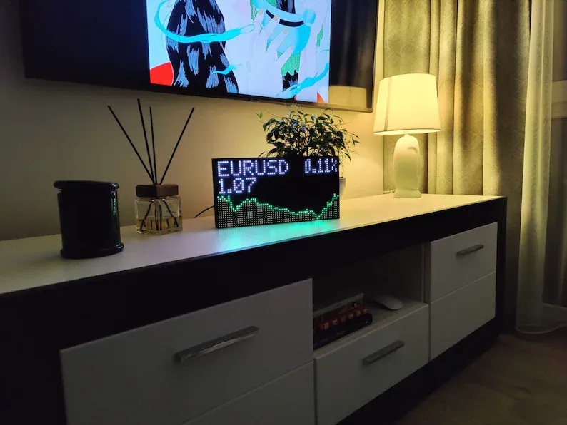 Stock Ticker Forex Crypto LIVE Price WiFi LED Display