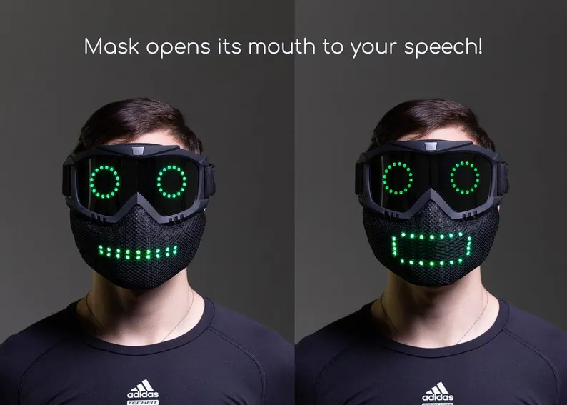 Smart LED Expression Mask with Bluetooth Control