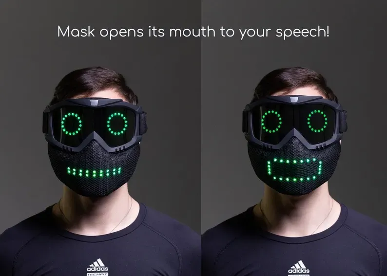 Smart LED Expression Mask with Bluetooth Control
