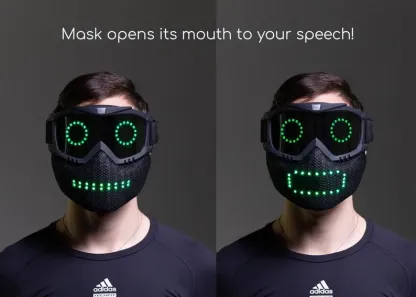 Smart LED Expression Mask with Bluetooth Control