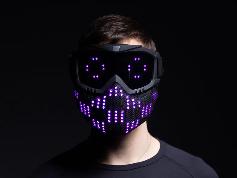 Smart LED Expression Mask with Bluetooth Control