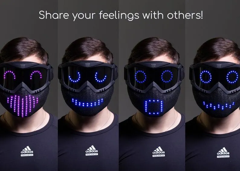 Smart LED Expression Mask with Bluetooth Control