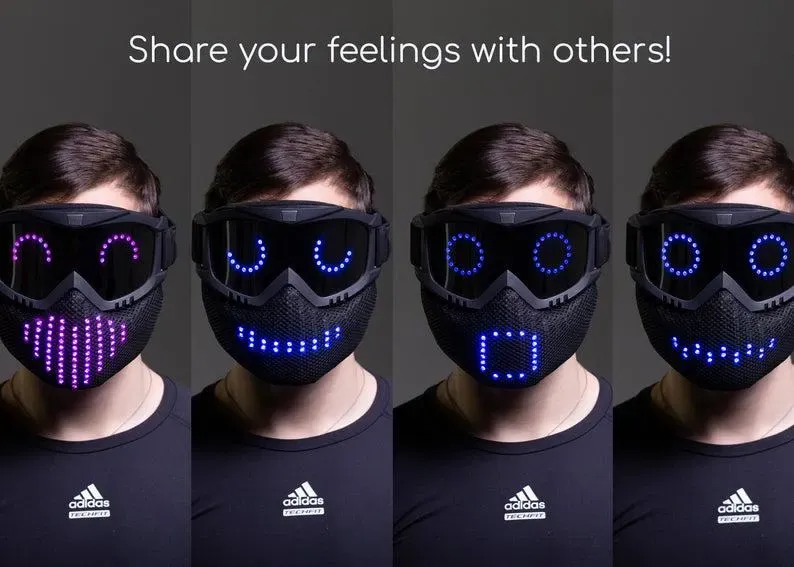 Smart LED Expression Mask with Bluetooth Control
