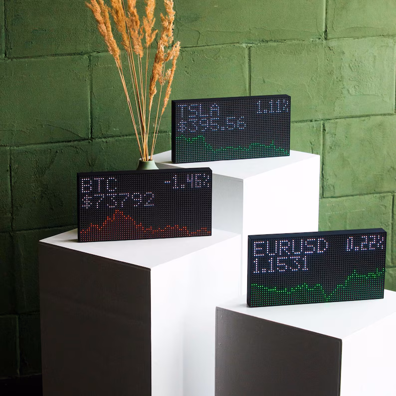 Stock Ticker Forex Crypto LIVE Price WiFi LED Display