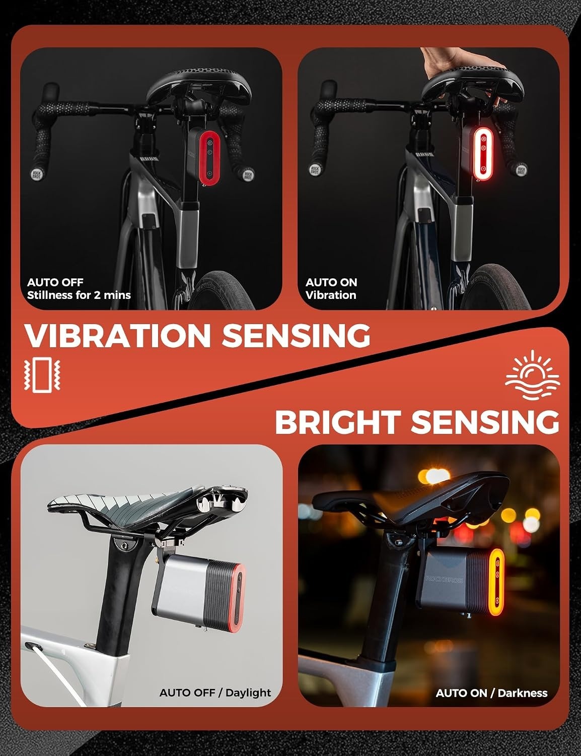 Smart Bluetooth Bike Tail Light with Integrated Lock