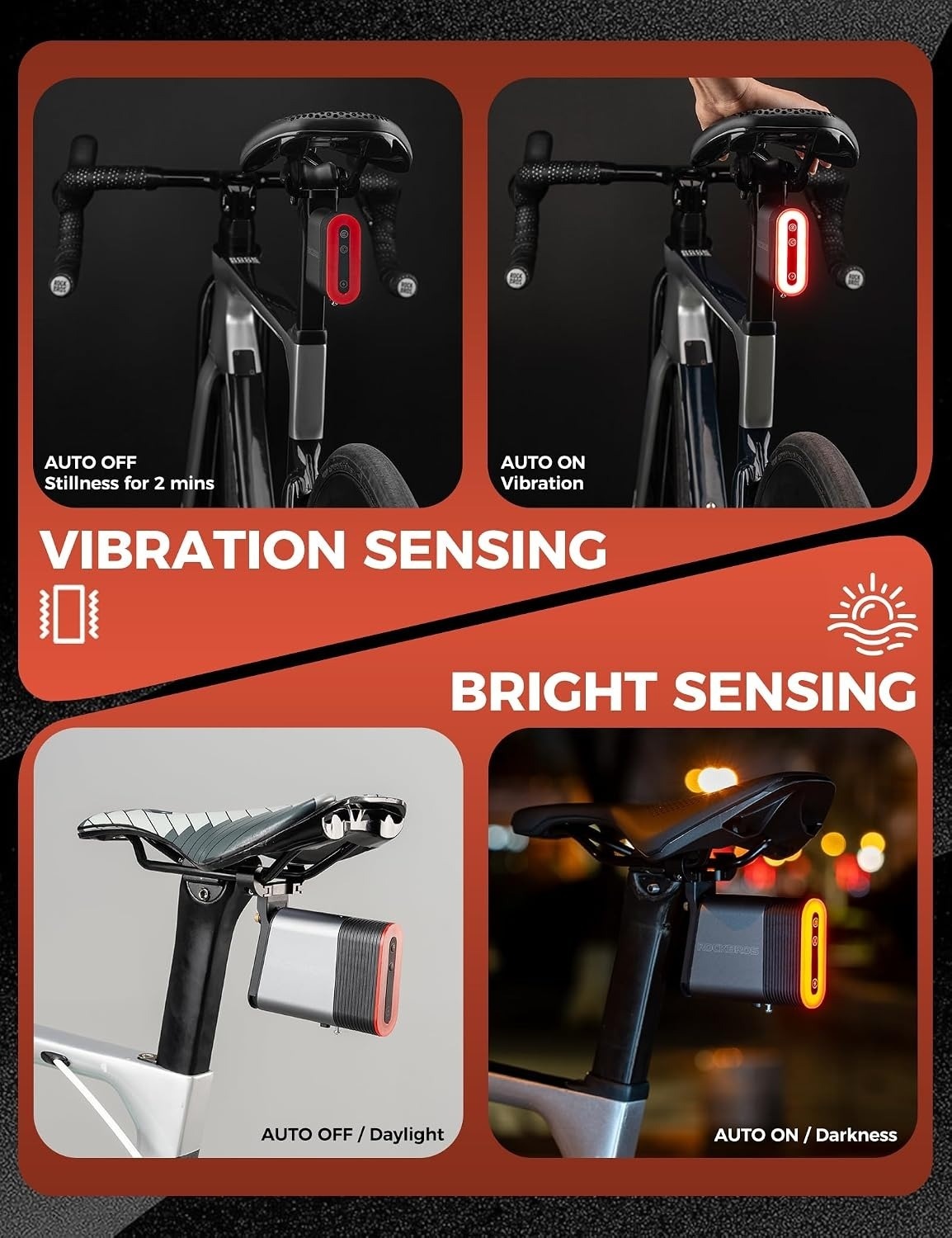 Smart Bluetooth Bike Tail Light with Integrated Lock