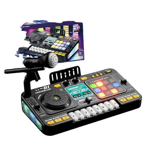 Kids Interactive DJ Mixer Music Toy with Microphone and Sound Effects