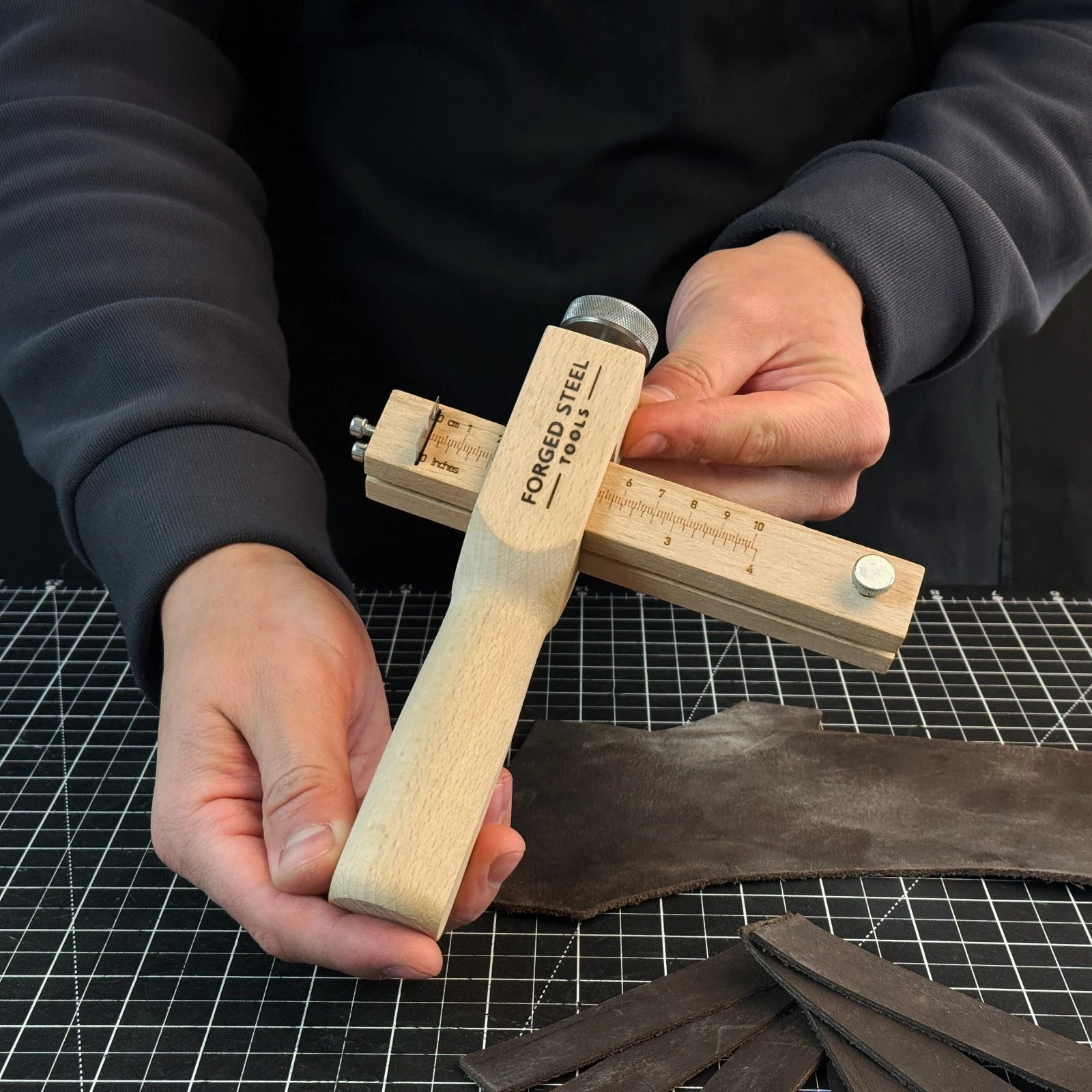 Adjustable Leather Strap Cutter Tool for Precision Leathercraft