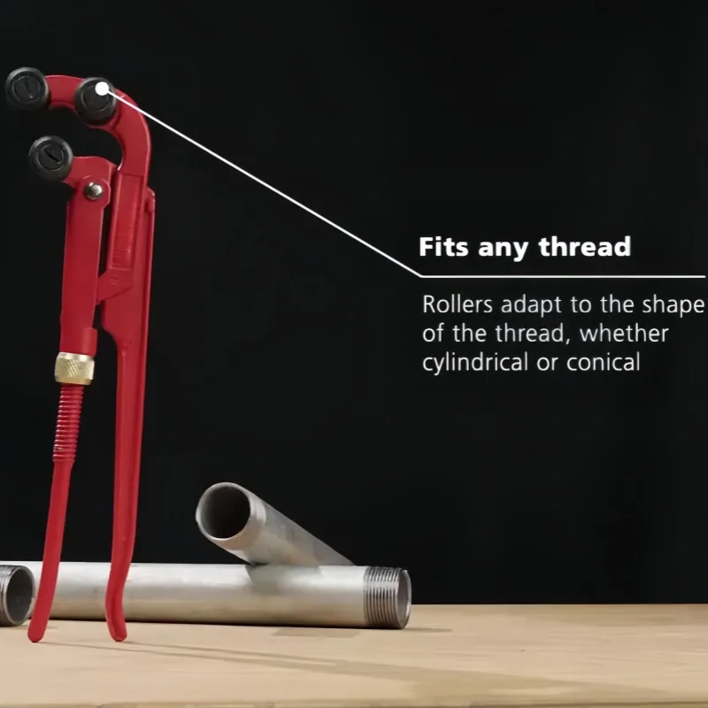  Pipe Thread Roughening Pliers – 3/8 to 2" Capacity, Hardened Steel Rolls