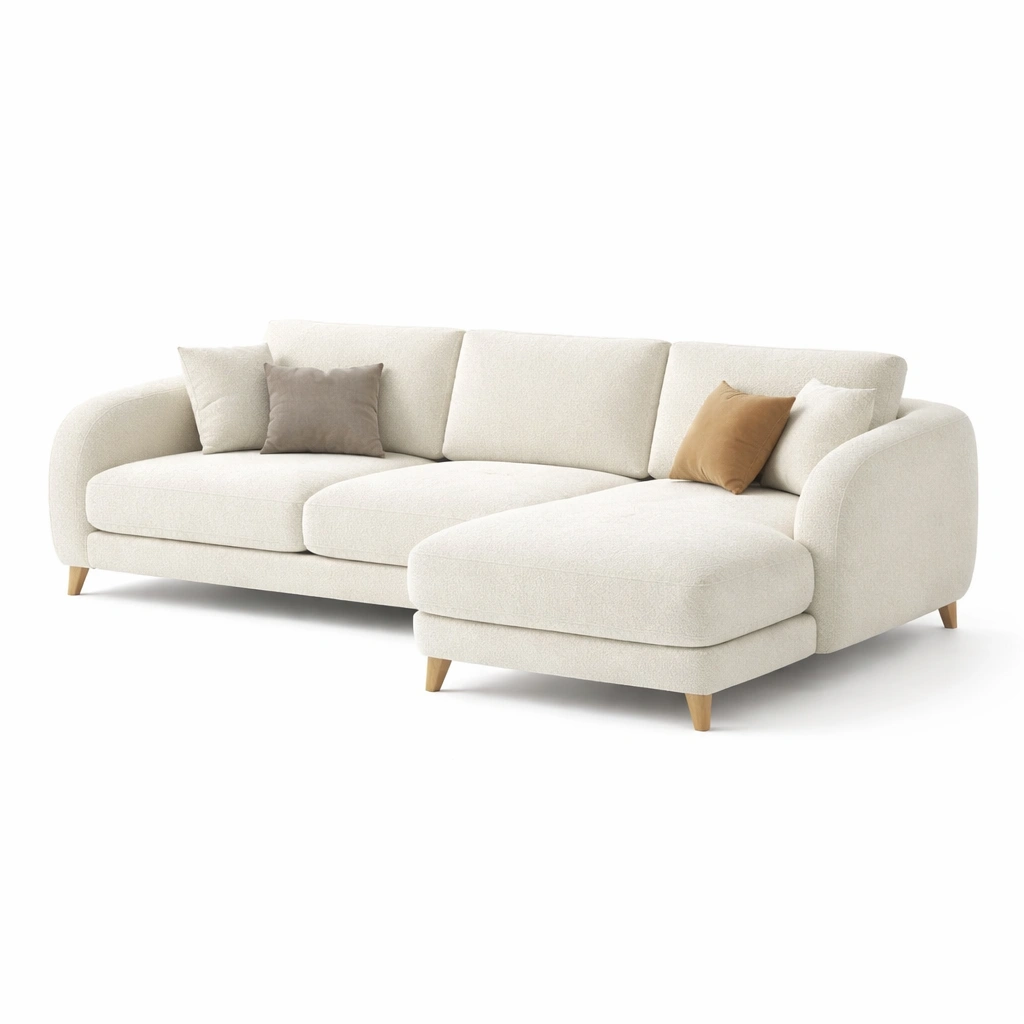 Ecksofa L-Form Beige Elegant-CasaSelvia