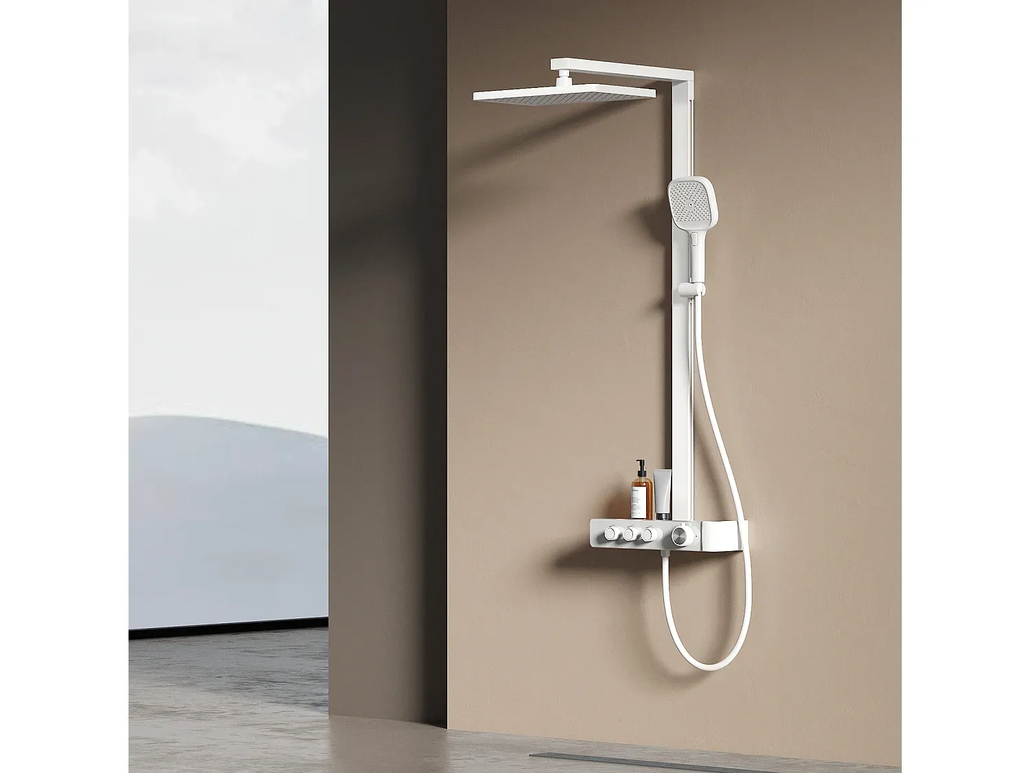 Badezimmer,Bereich Dusche,Einfache Duschsäule-LIVIVORAE