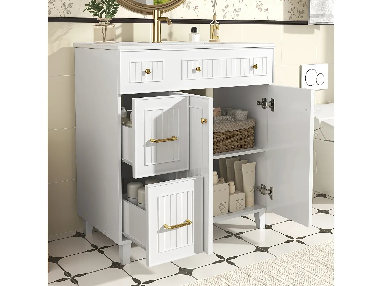 Badezimmer,Bereich Badezimmermöbel,Einzelwaschtisch-LIVIVORAE