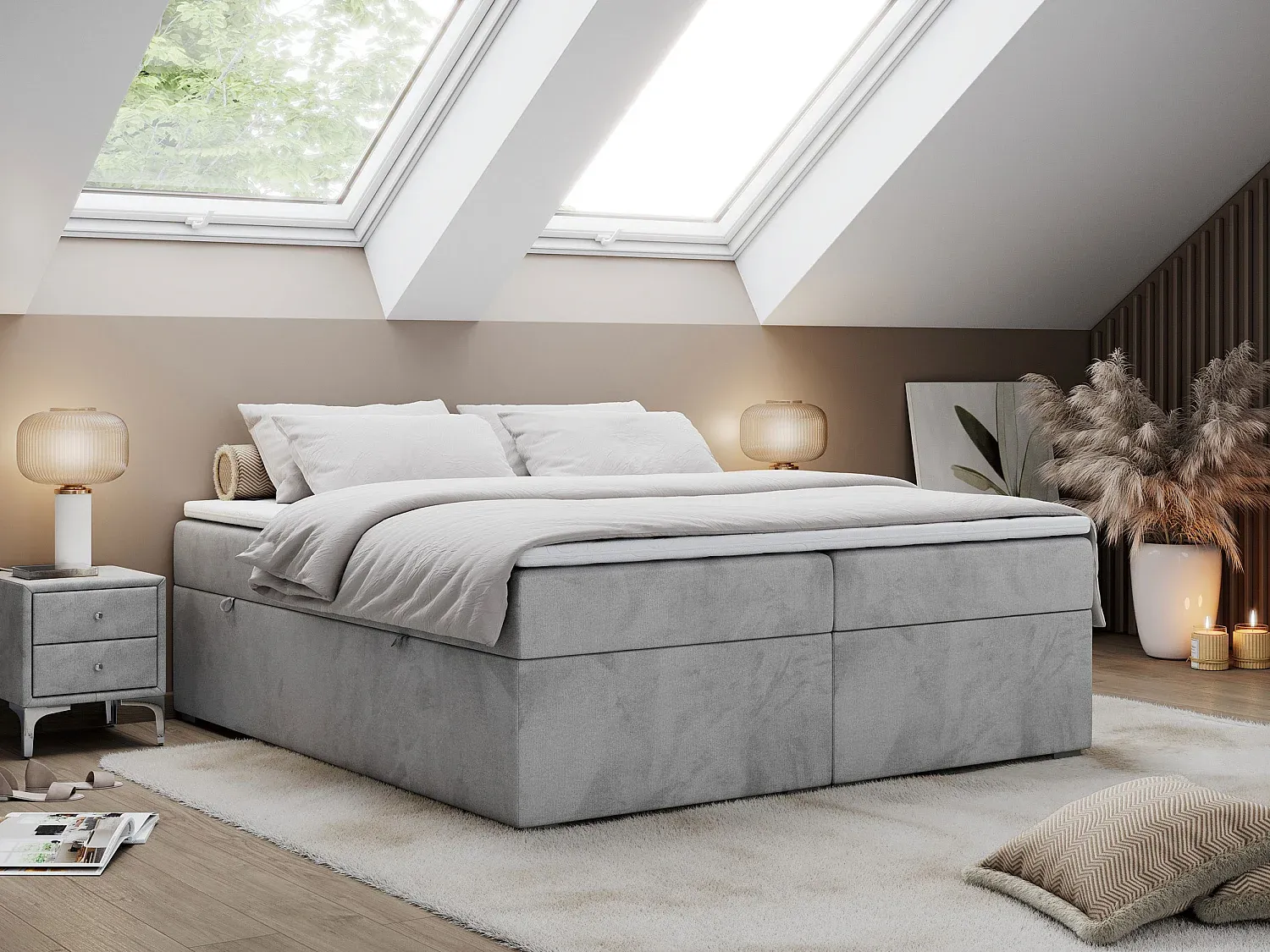 Schlafzimmer,Bereich Bett,Boxspringbett-LIVIVORAE