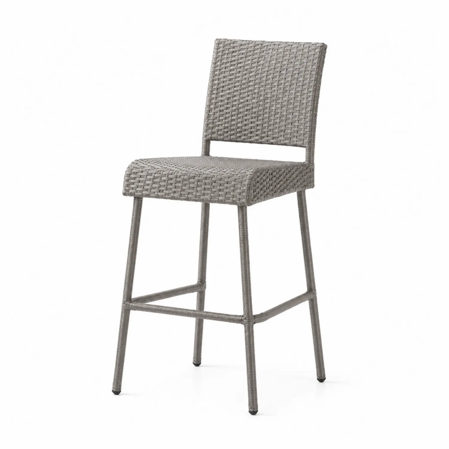Stołek barowy technorattanowy 110 cm Szary-Omnivaroque