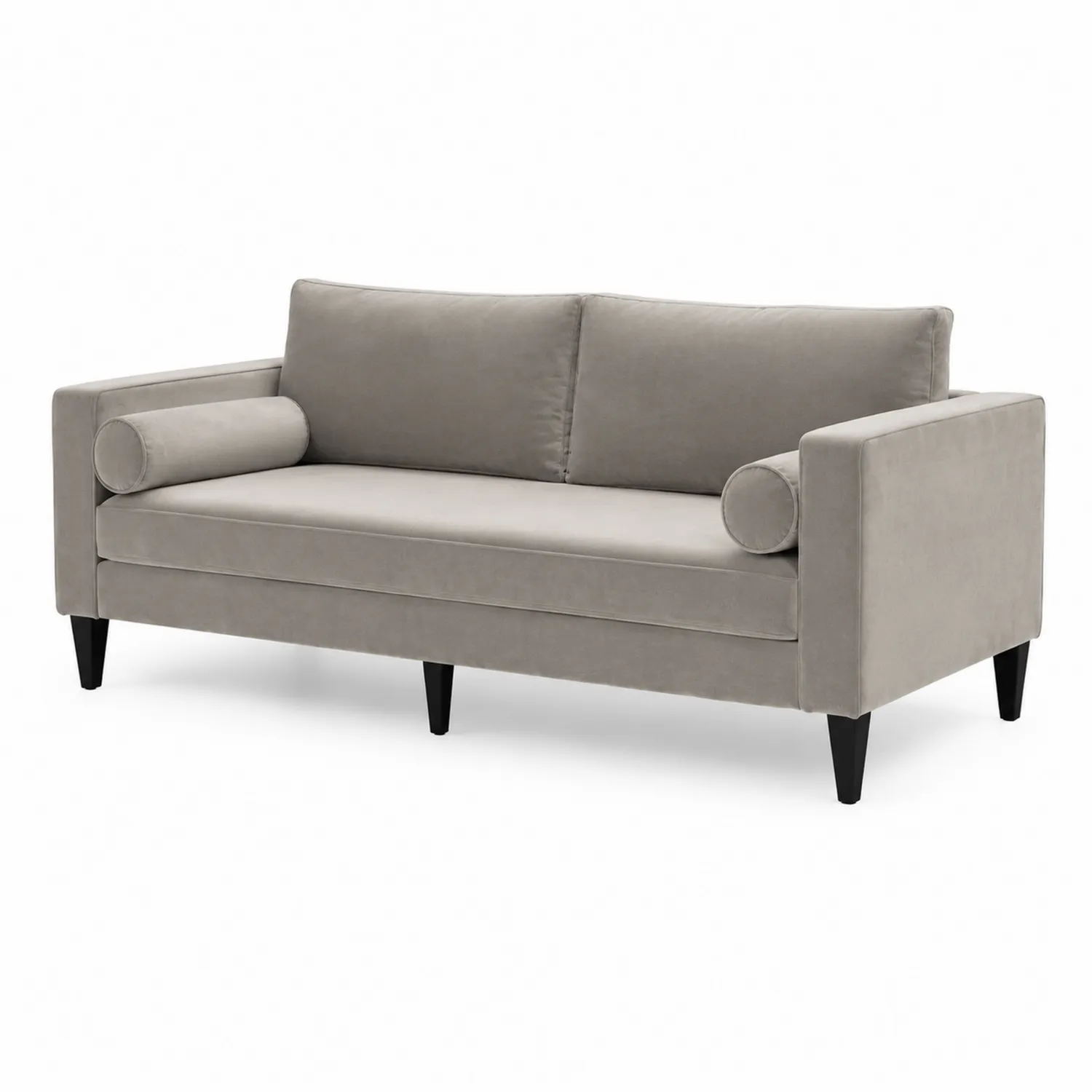 Sofa Z Tkaniny Welwetowej 200 cm Szara-Omnivaroque