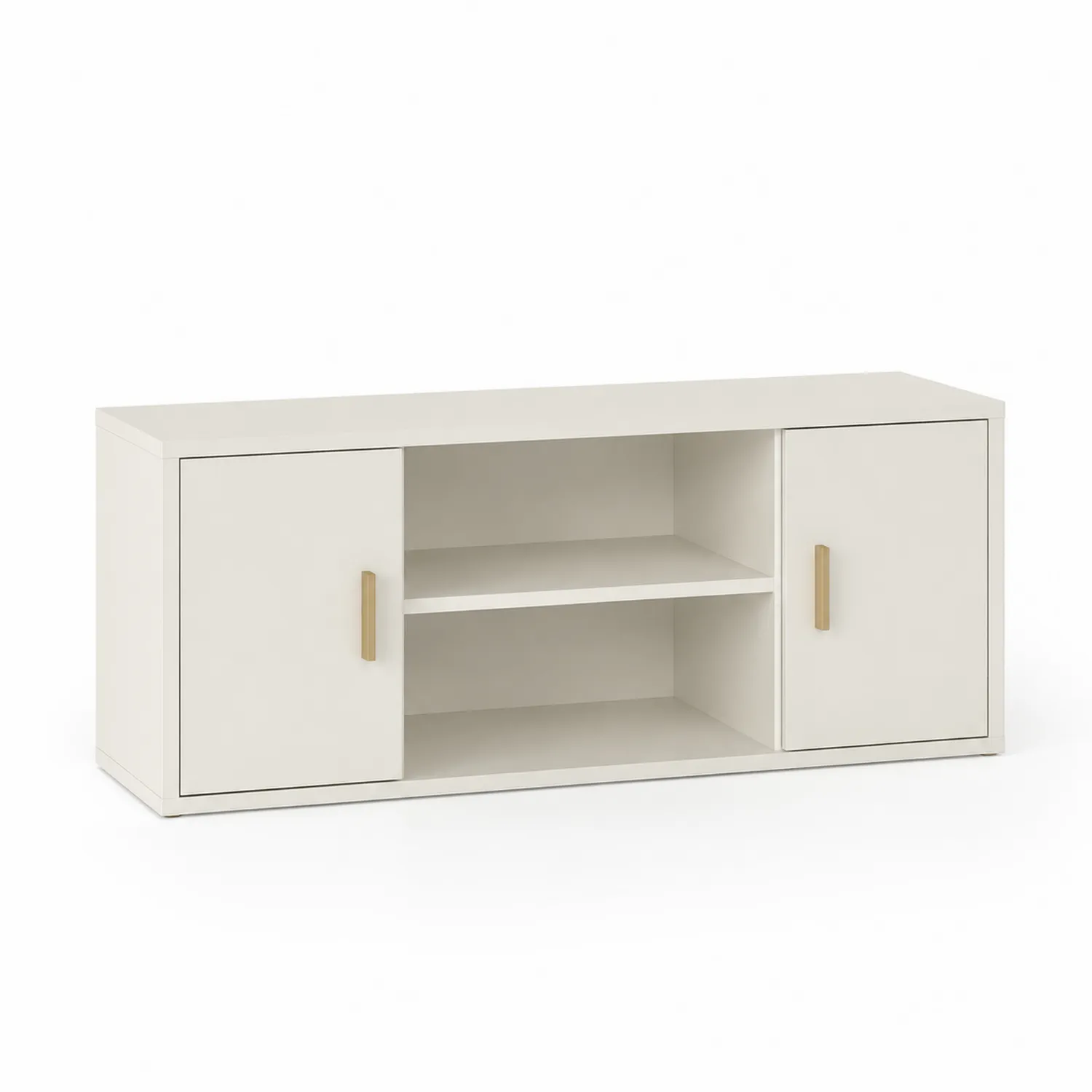 Szafka RTV biała płyta wiórowa 120x40x50cm-Omnivaroque