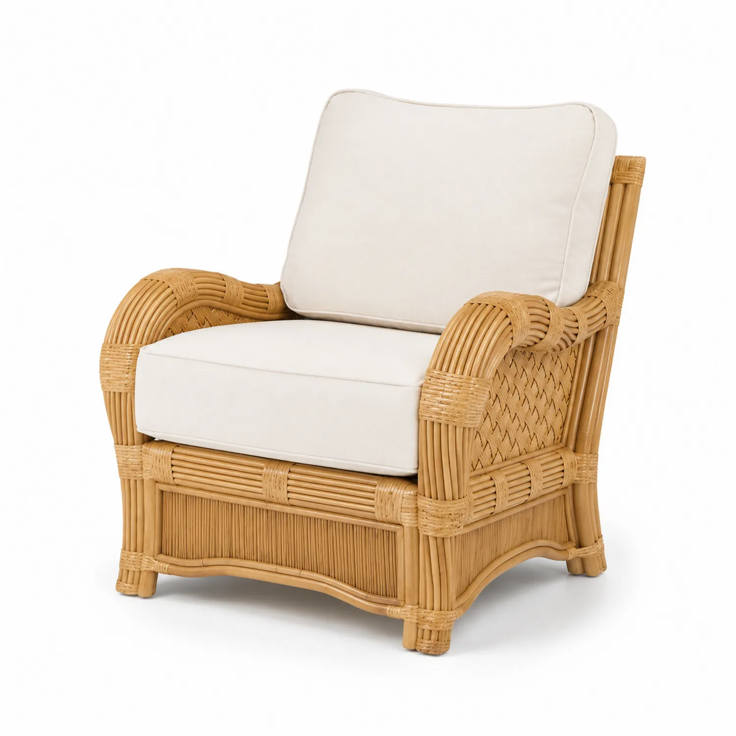 Fotel rattanowy z poduszkami 80x75x85 cm-Omnivaroque