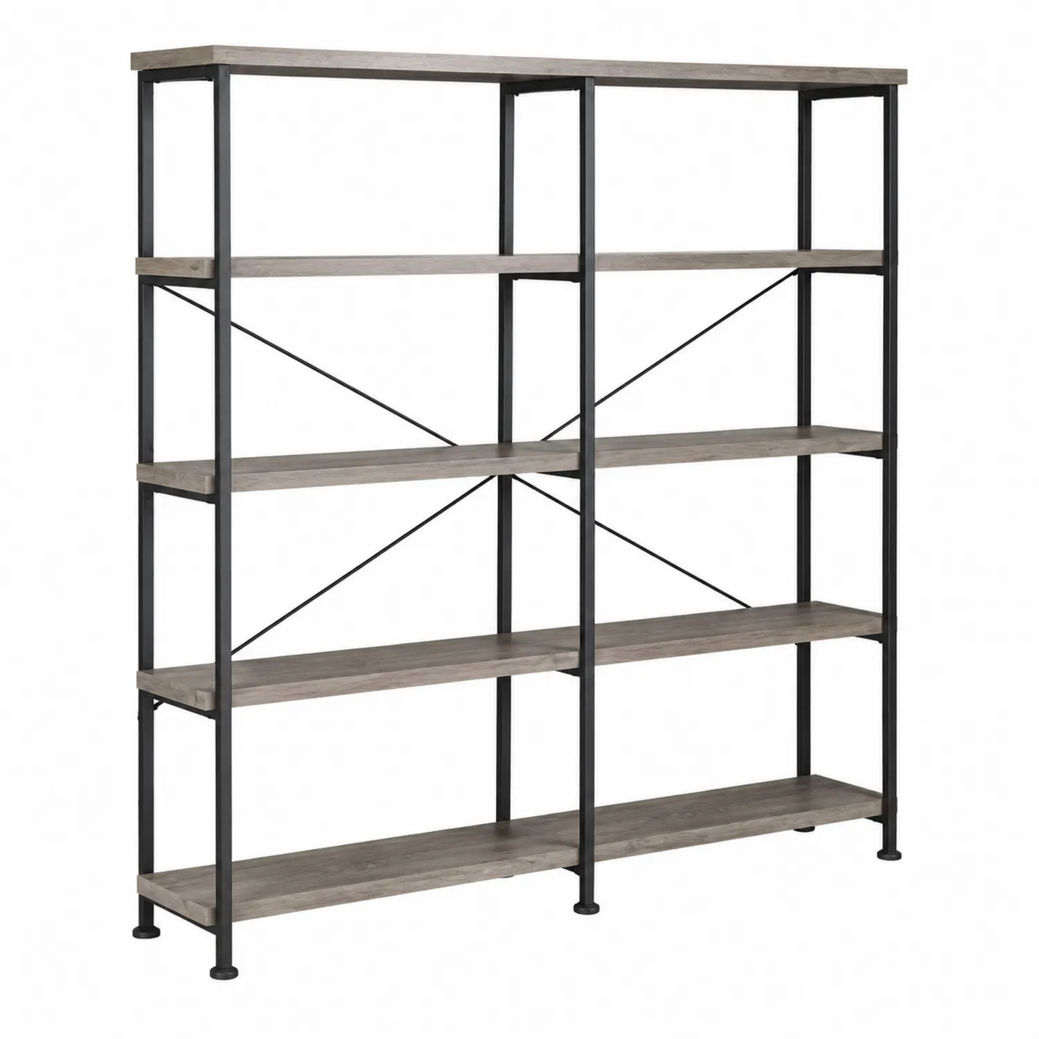 Regał metalowy z półkami z MDF 120x40x180 cm-Omnivaroque